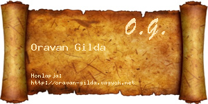 Oravan Gilda névjegykártya